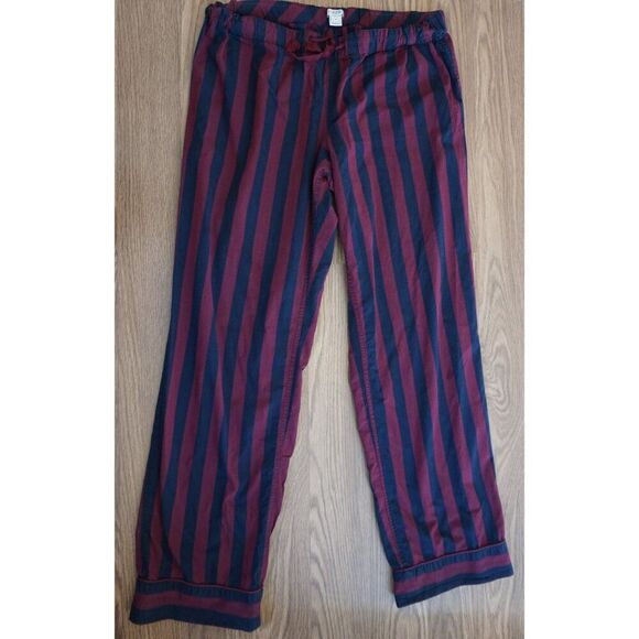 J. Crew Other - J. Crew Women’s Striped Cotton Pajama Pants - Red & Navy, Size M